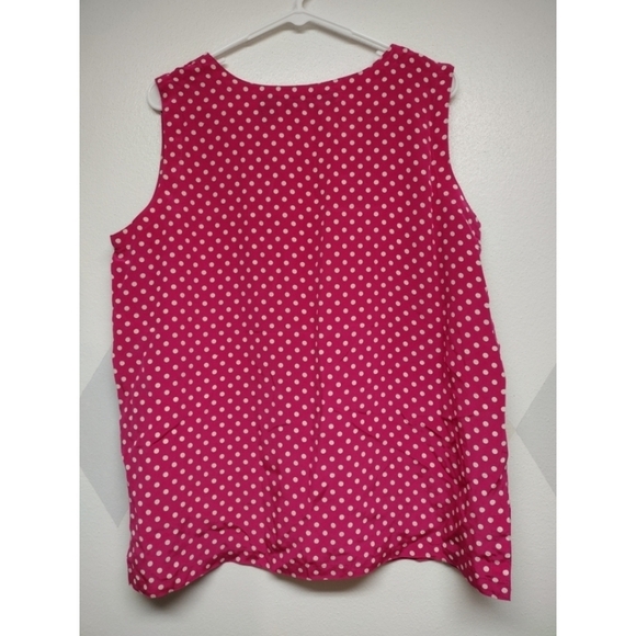 Savannah silk raspberry polka dot tank - Picture 2 of 7